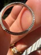 18k white gold antique band