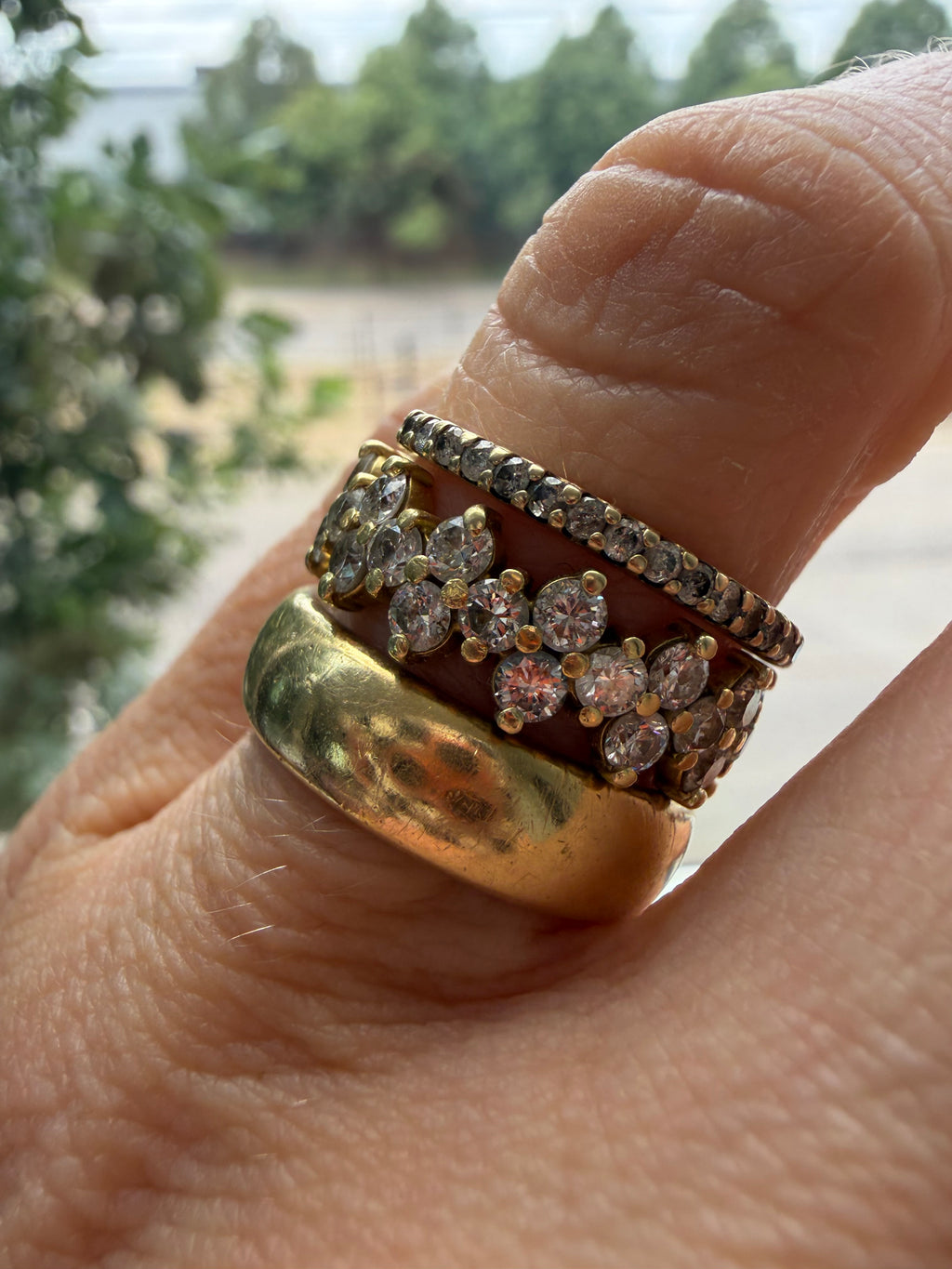 1/2 eternity diamond stacker