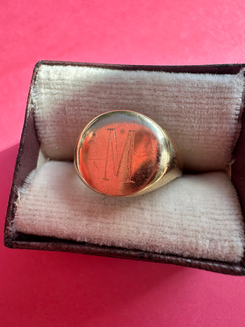 signet with M engraving