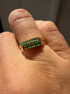 stacking 5 natural emerald band