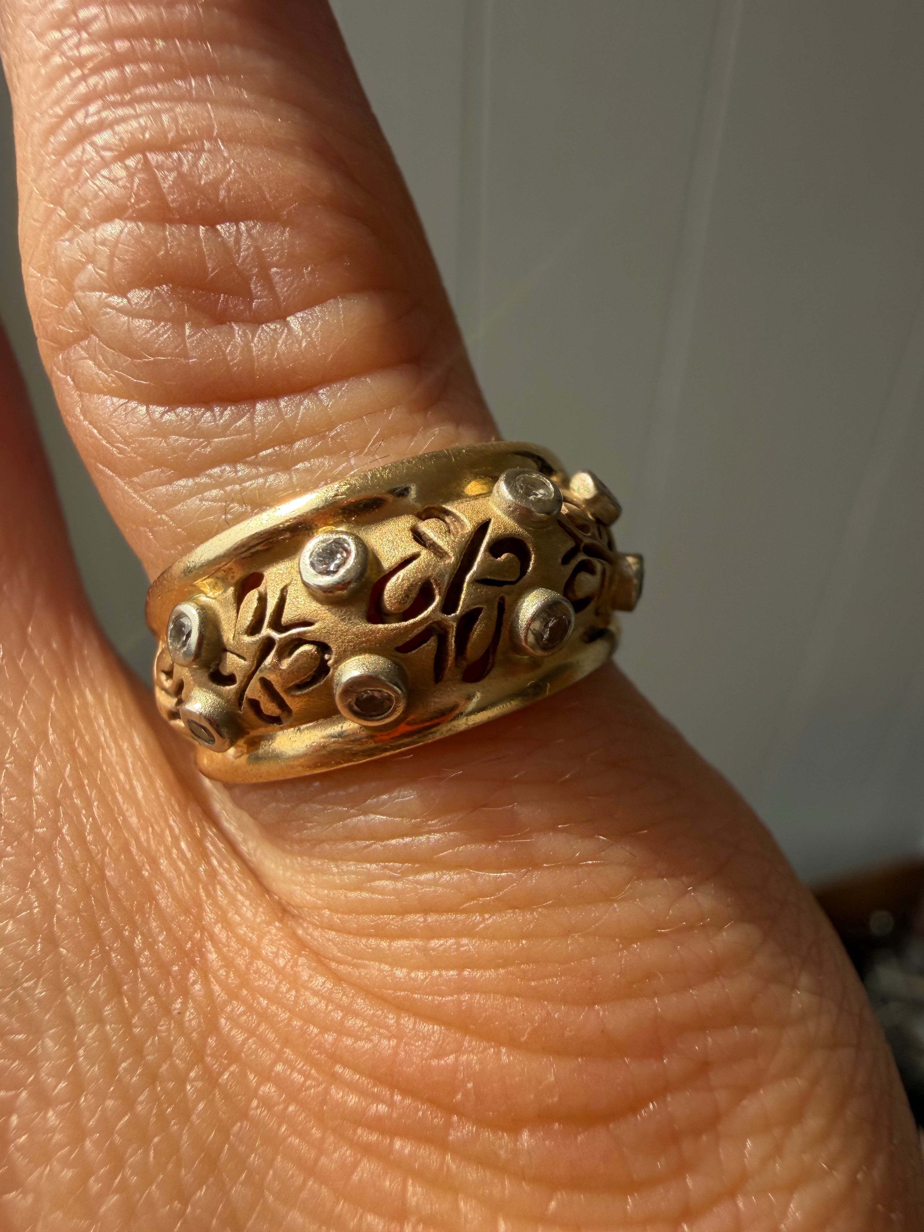 butterflies and bezel set diamonds