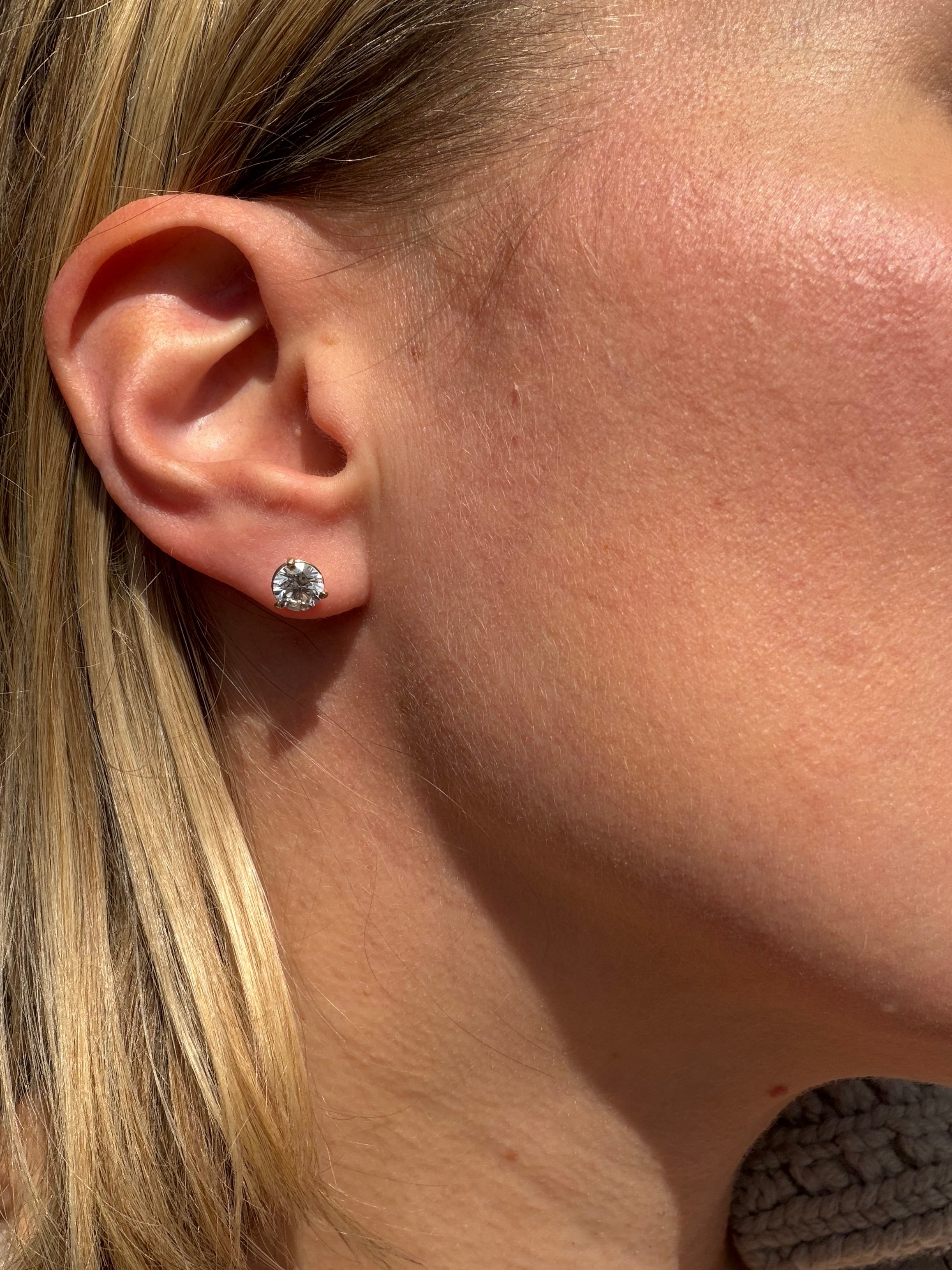 VVS2 1.02-4.19tcw lab diamond stud earrings