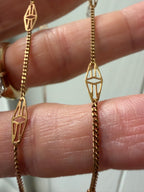 17 3/8" long filigree station chain
