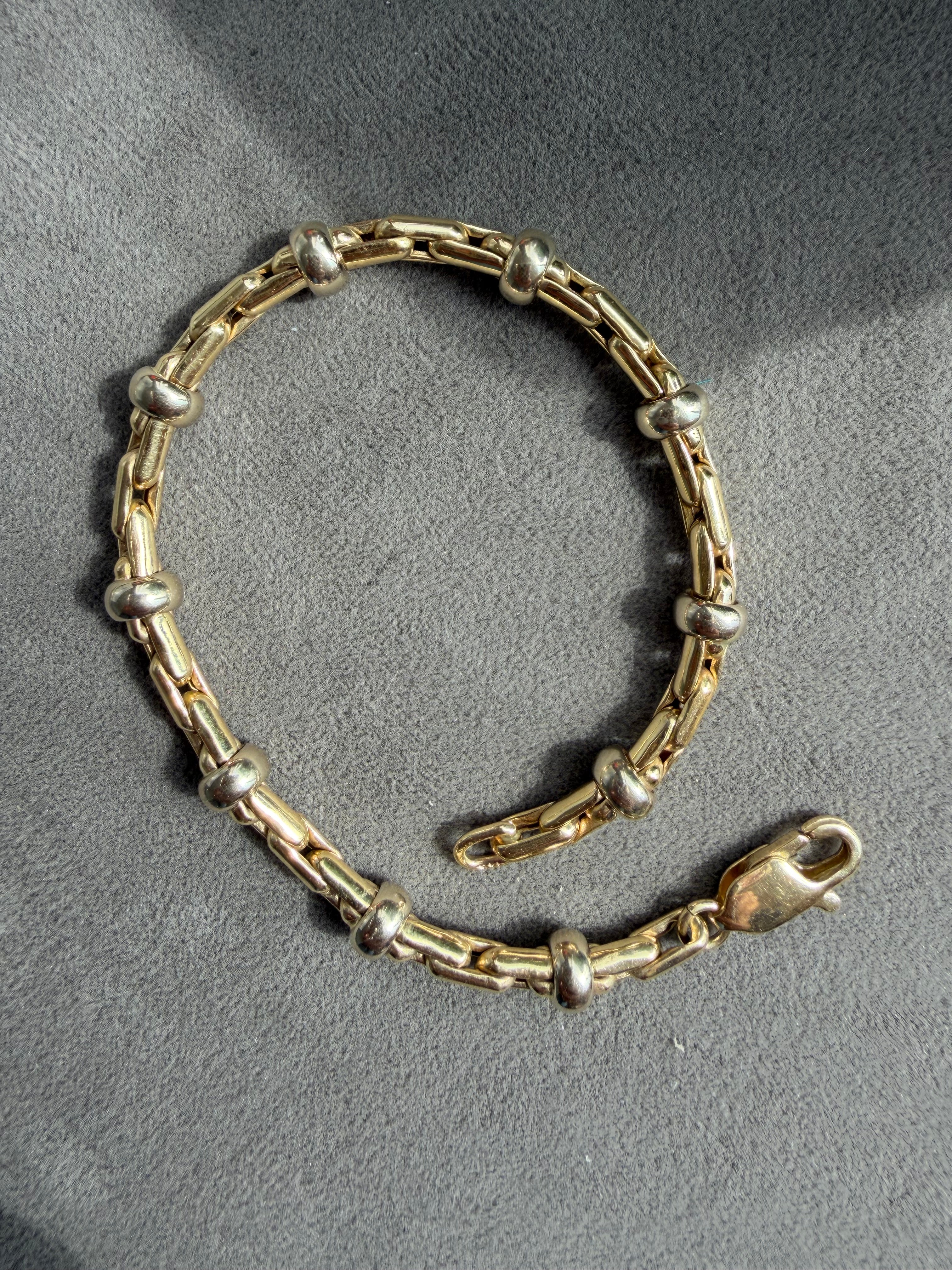 two tone cobra link bracelet