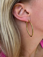 18k oblong hoops