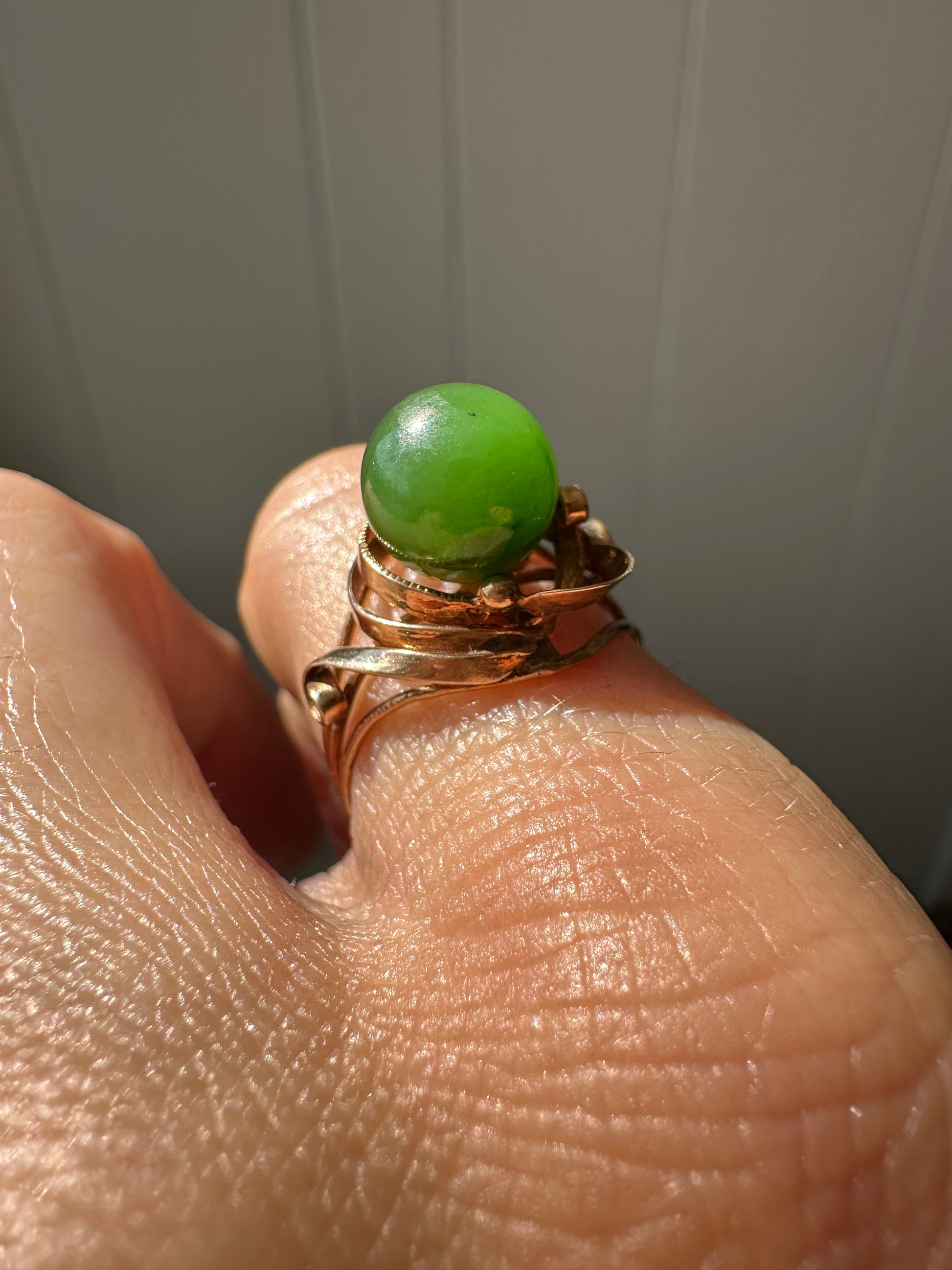 rosy gold and jadeite