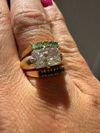 stacking 5 natural emerald band