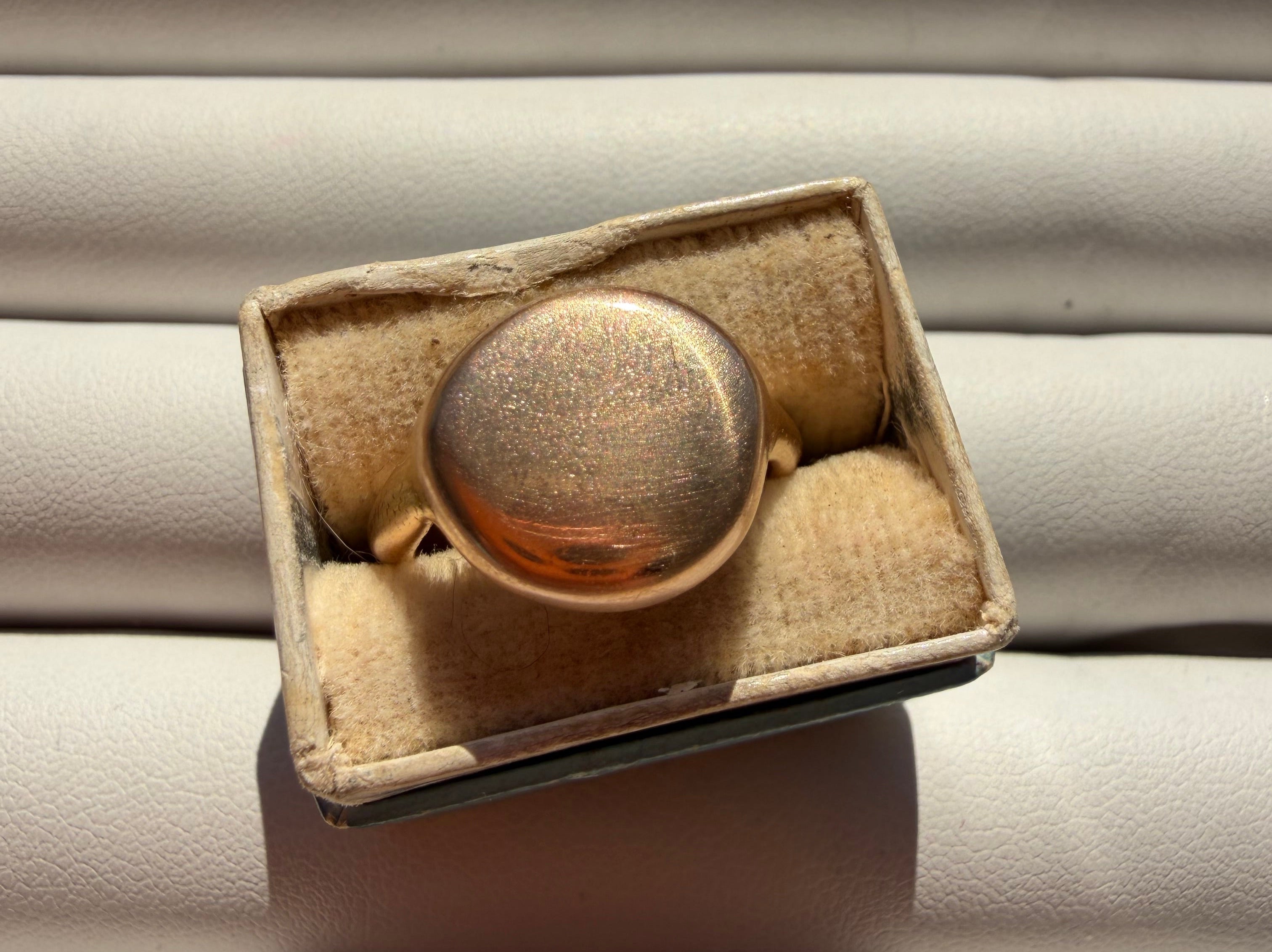 18k rosy gold signet