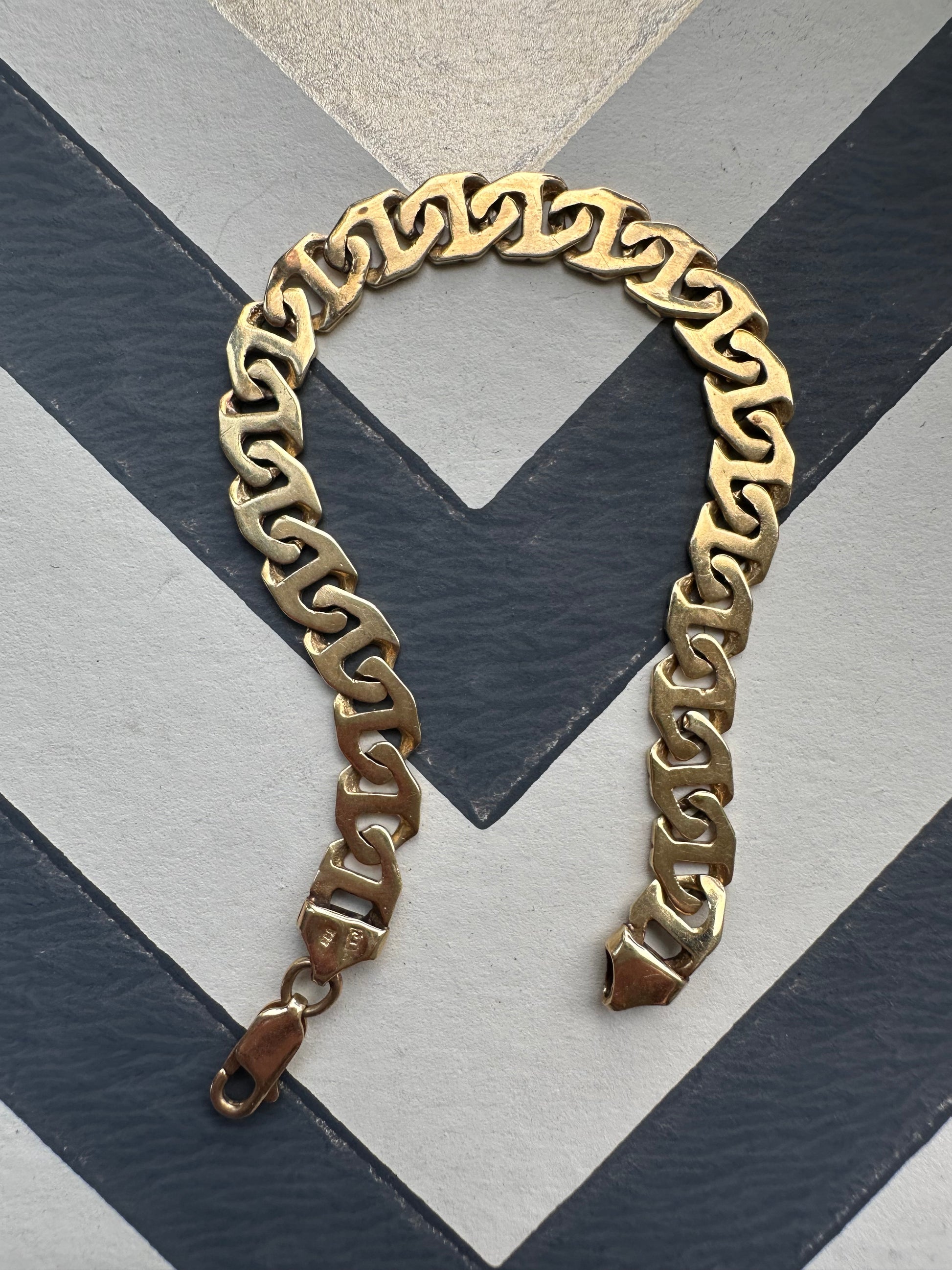 solid flat mariner/anchor bracelet