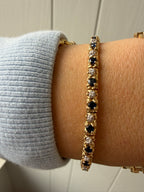sapphire and diamond tennis bracelet