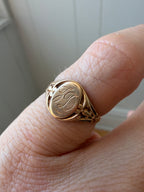 oval signet with ZD