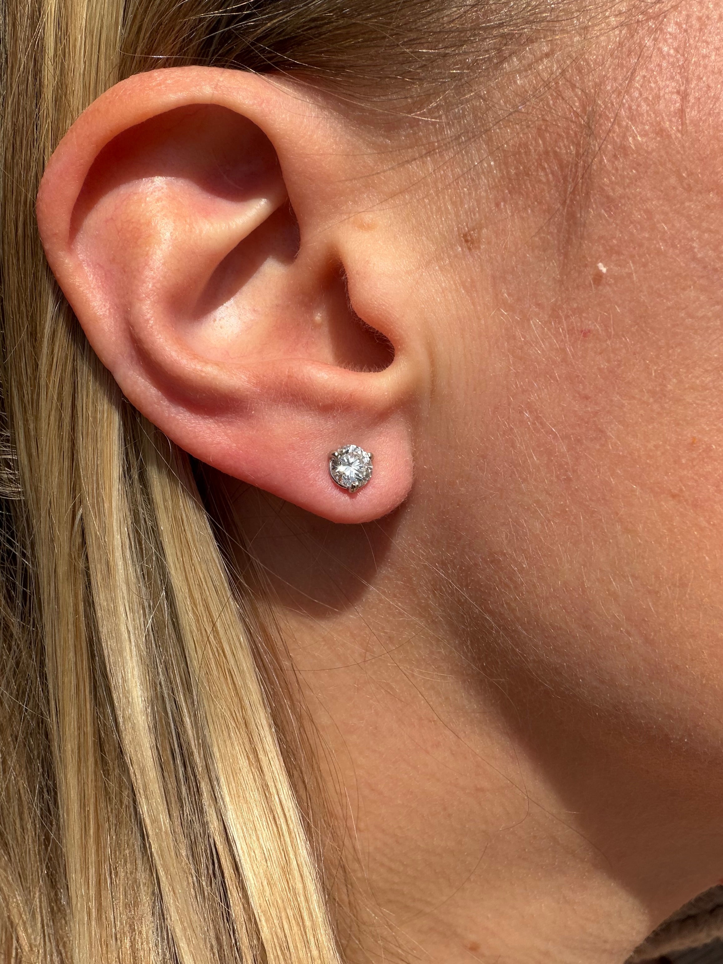 VVS2 1.02-4.19tcw lab diamond stud earrings