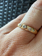 Vintage JR Woods & Sons bezel set Diamond