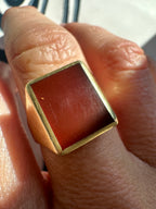 vintage carnelian signet style ring