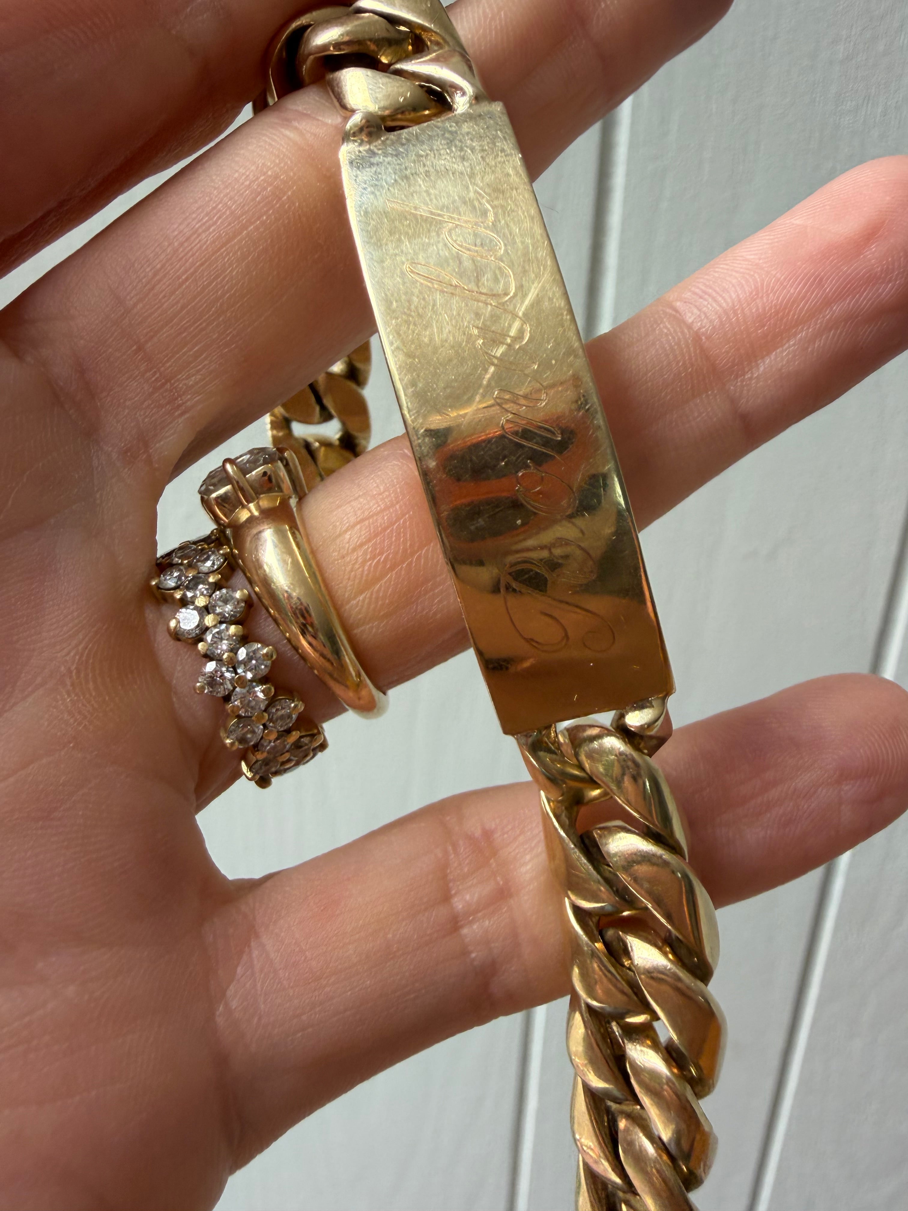 bubbly curb ID bracelet
