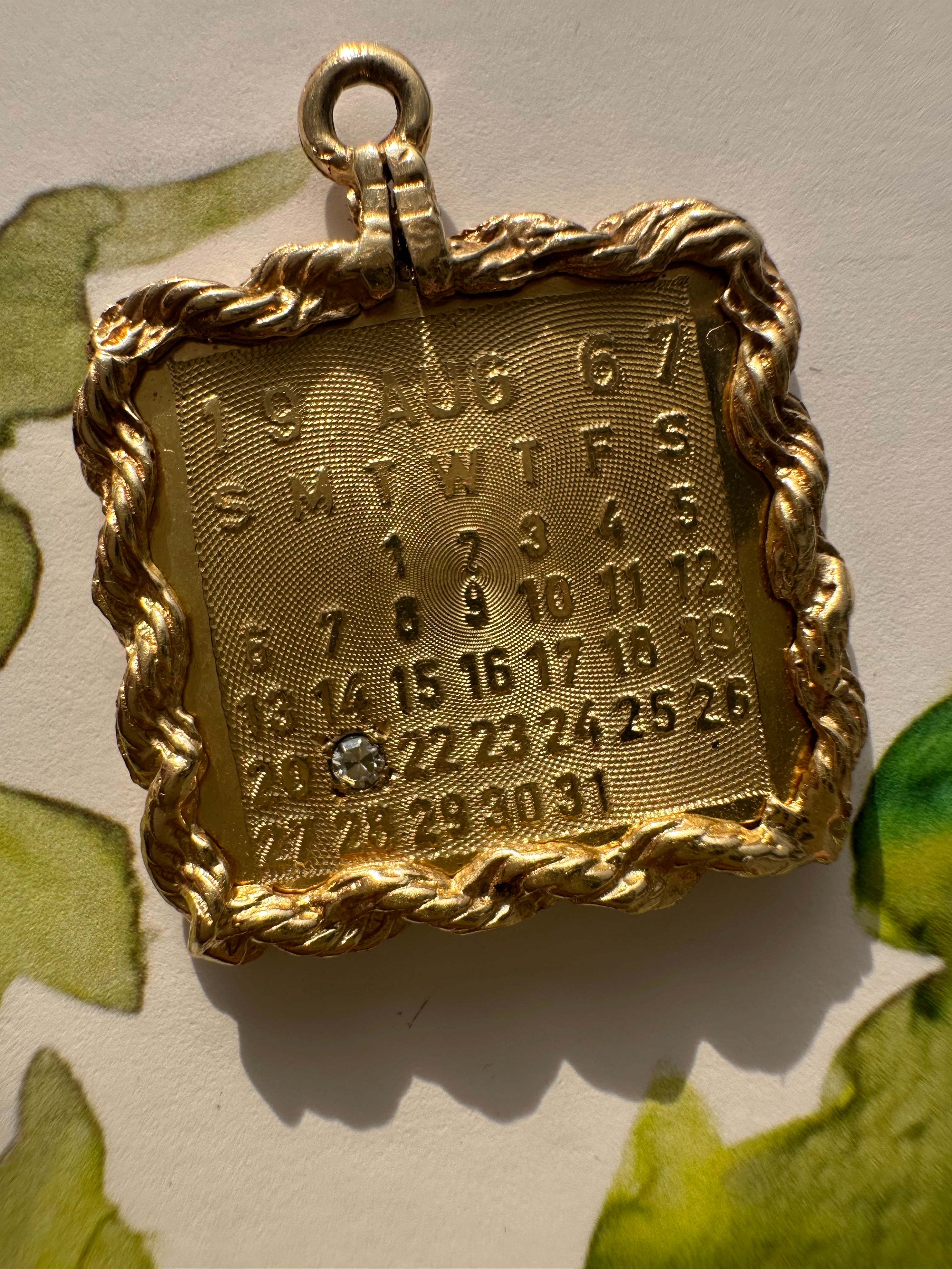 vintage calendar charm August 21 1967