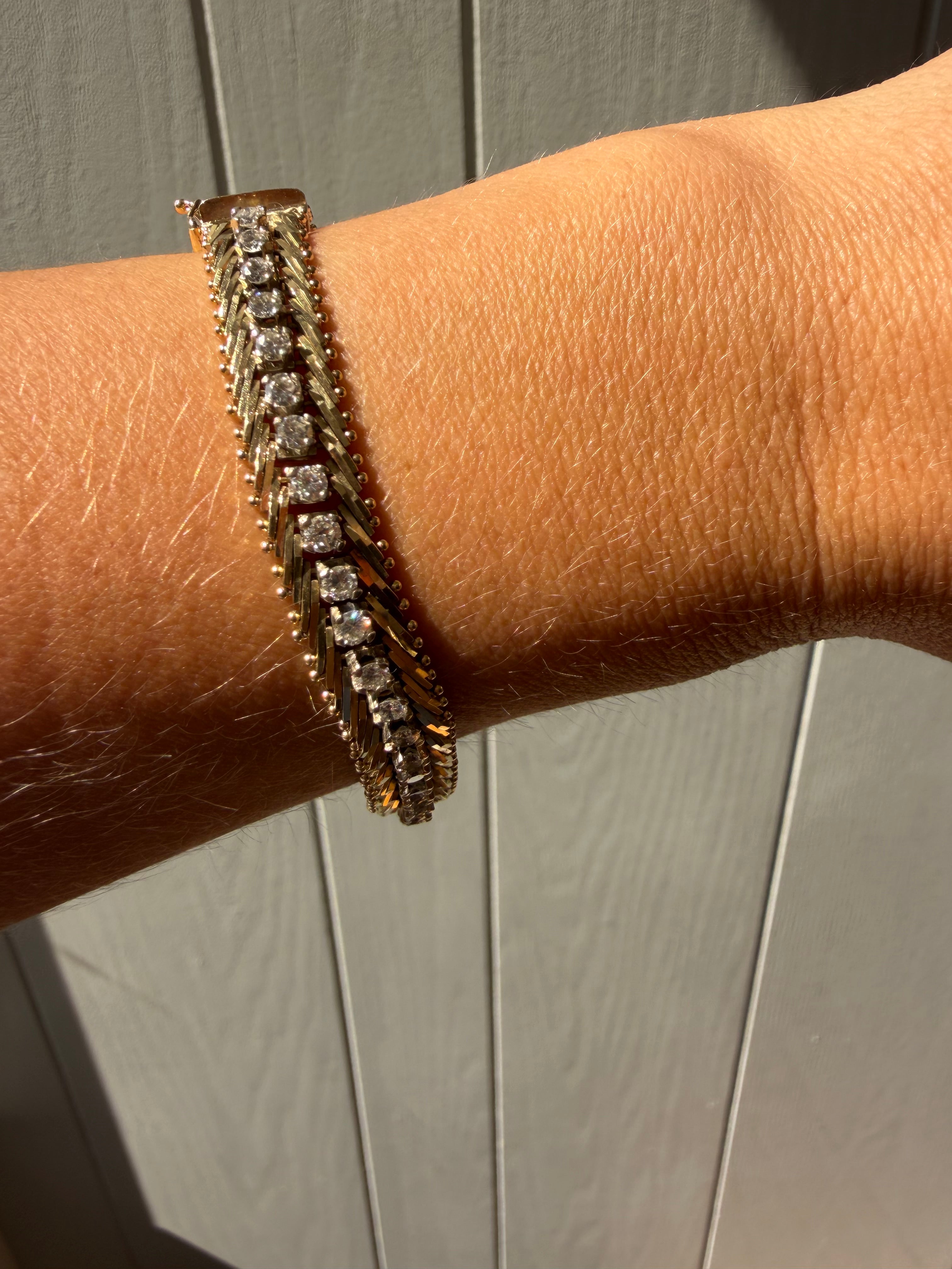 chevron style 4.80tcw diamond tennis bracelet