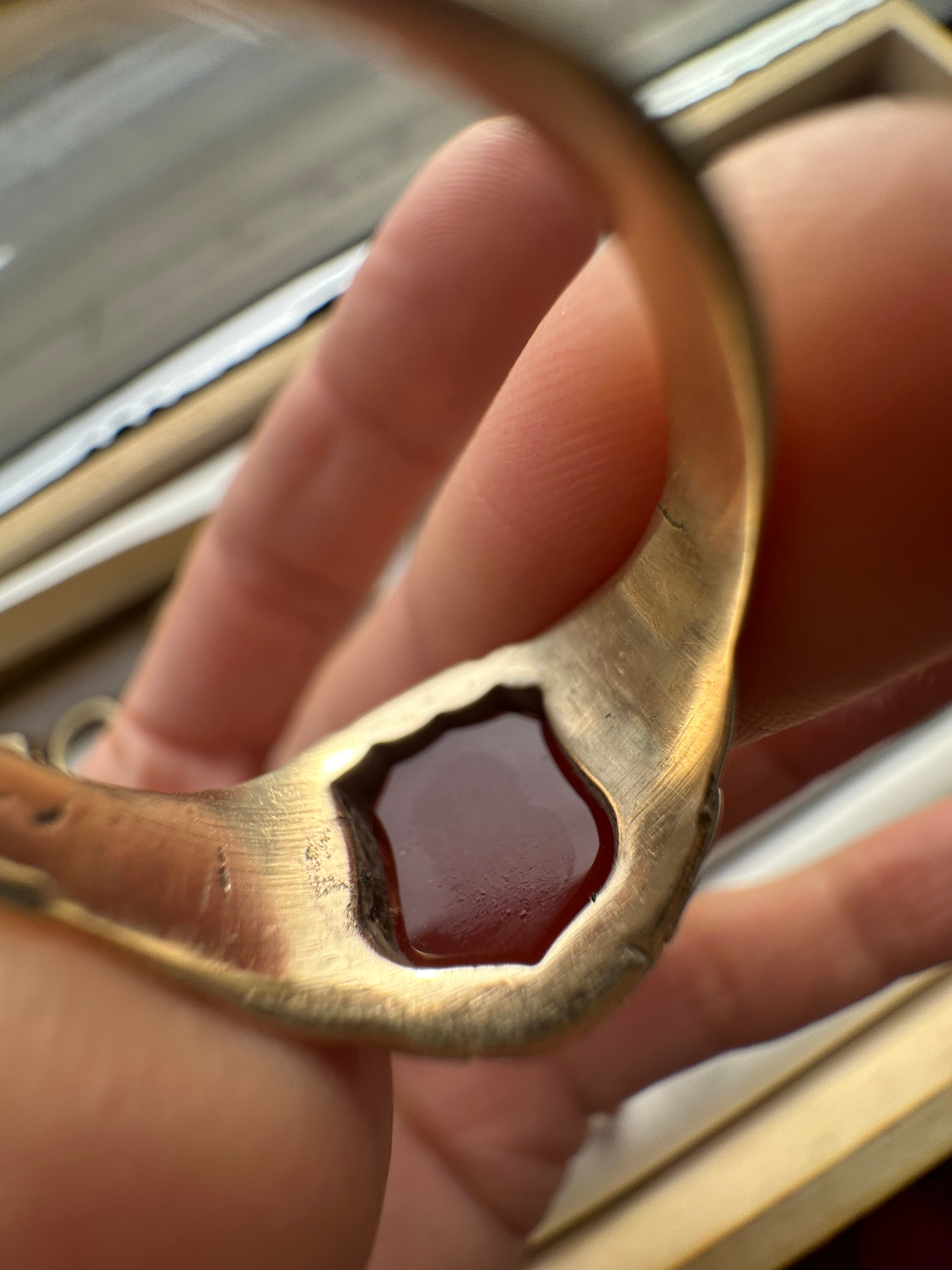 antique carnelian shield
