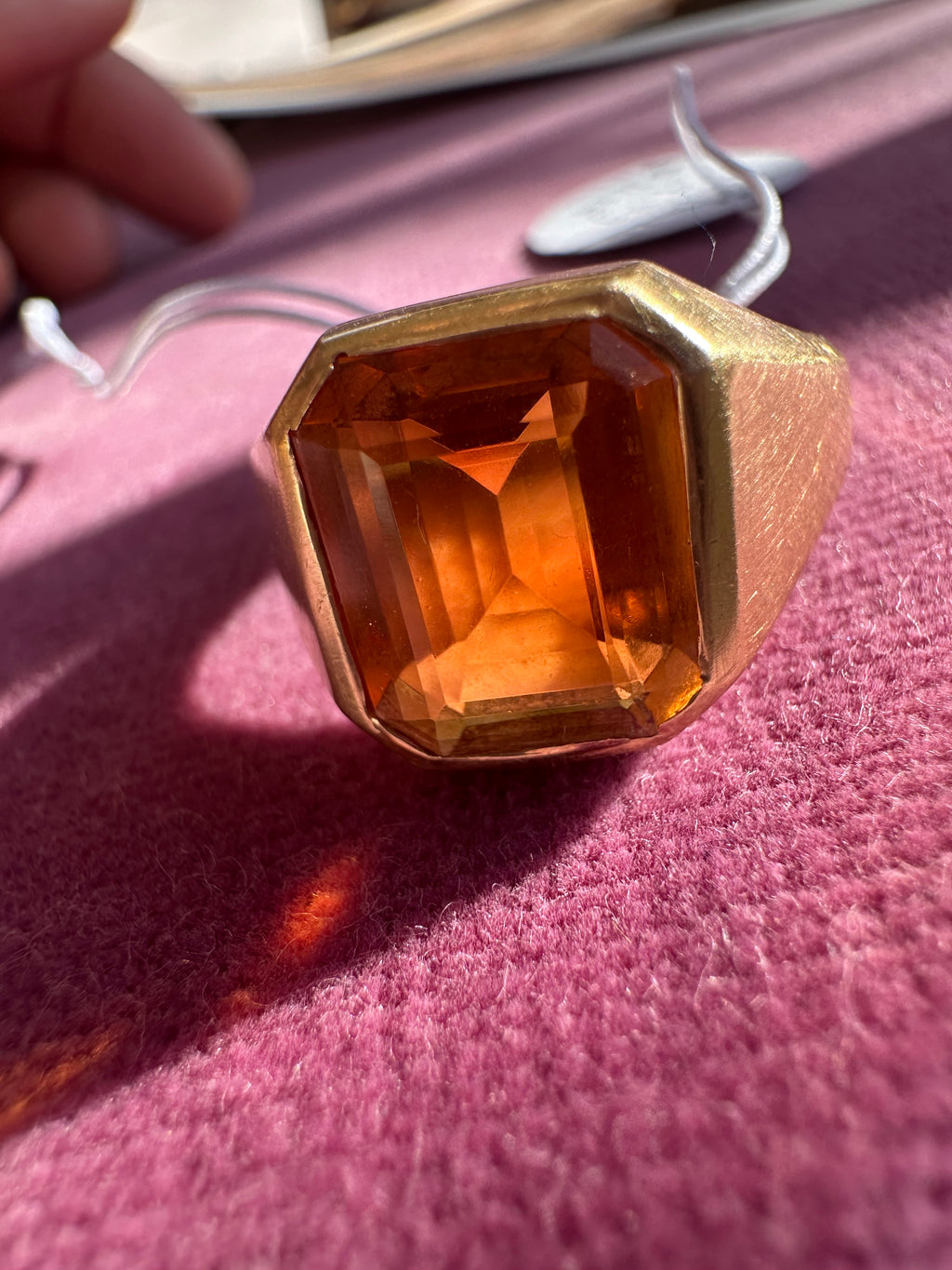 signet style citrine ring