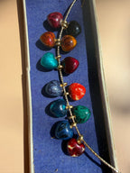 enamel hearts with 18k gold bail