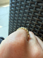 14 spaced diamonds band