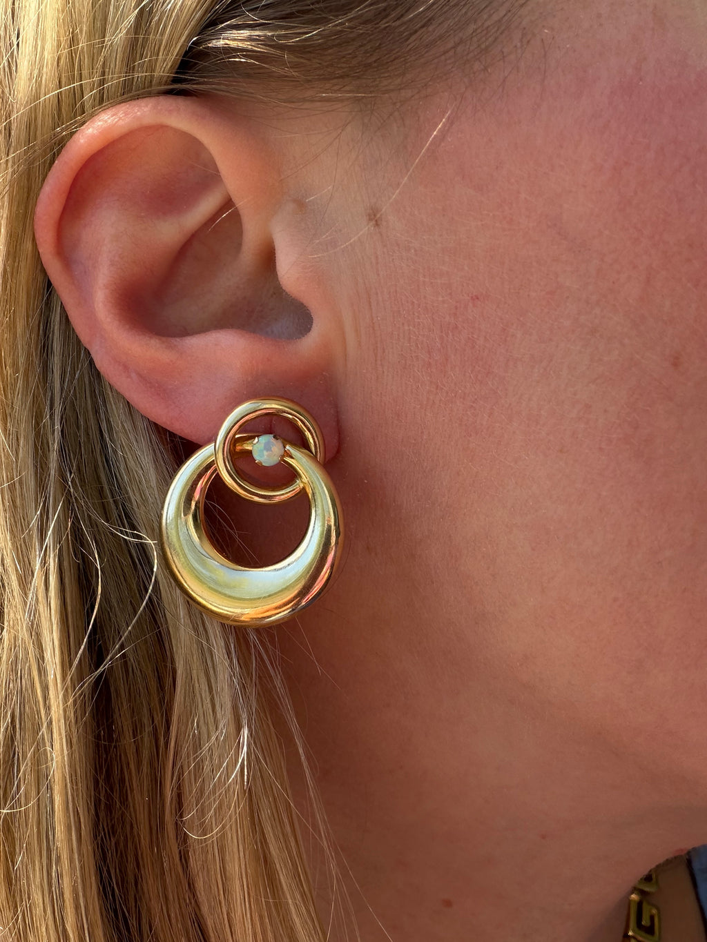 double circle earring jackets
