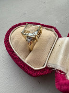 5.2carats aquamarine and diamond ring