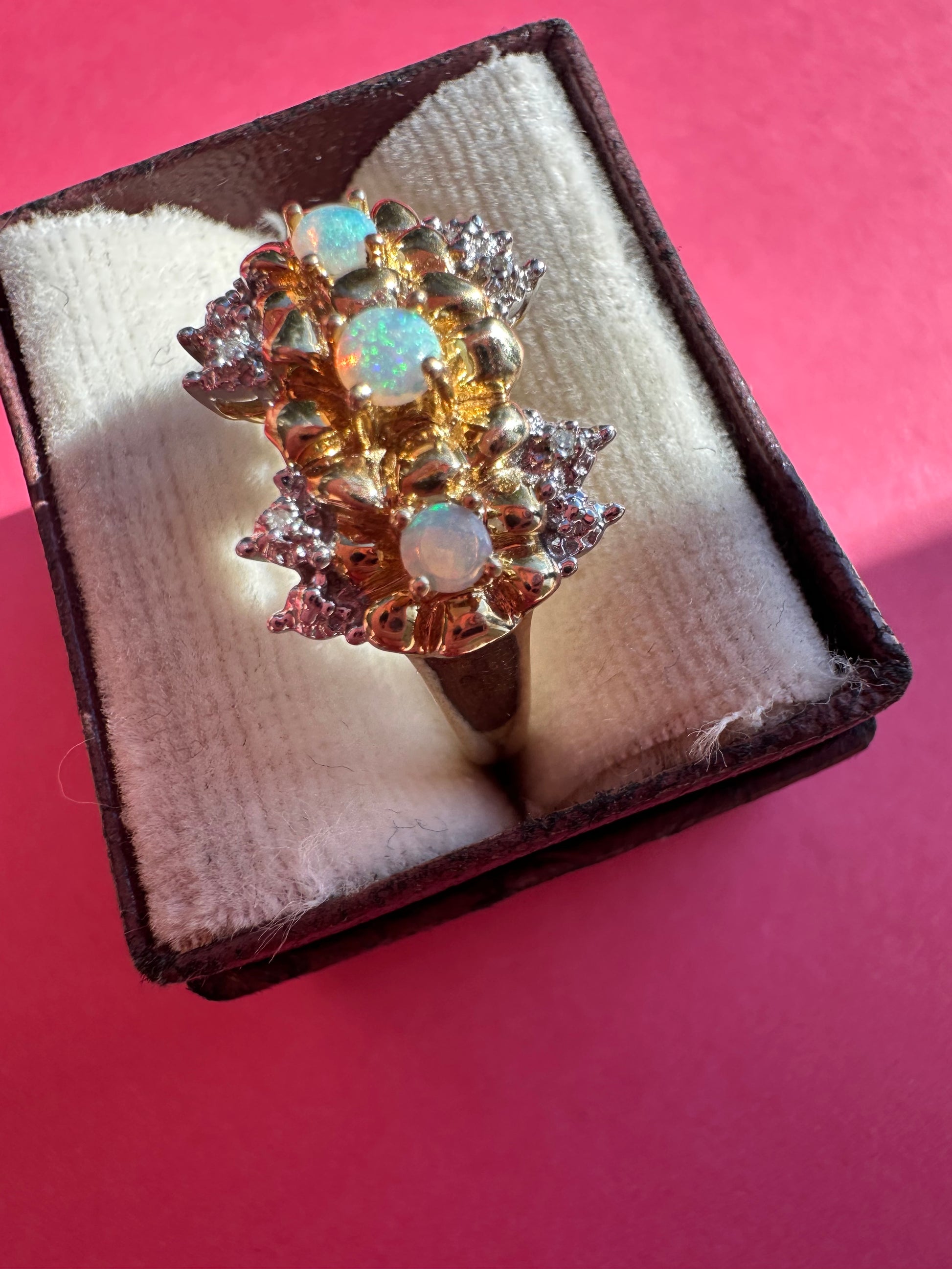 opal and diamond ring