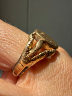 unique claw foot hand engraved signet