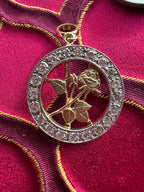 diamond rose pendant // pin conversion
