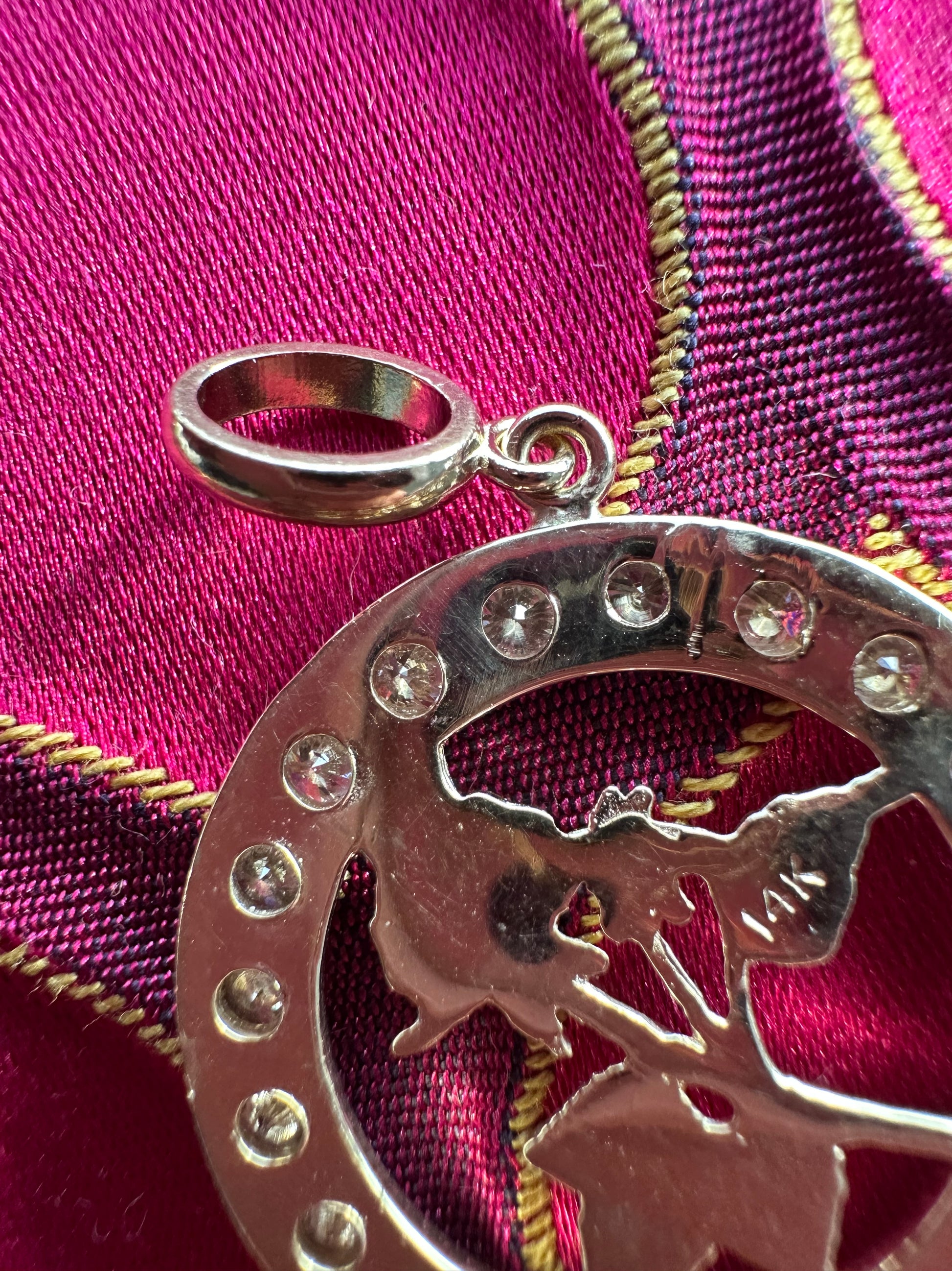 diamond rose pendant // pin conversion