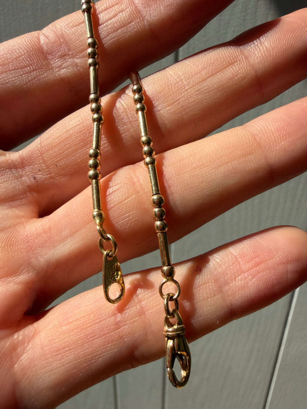ball and bar chain bracelet