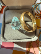 3.5carat pear aquamarine in white gold