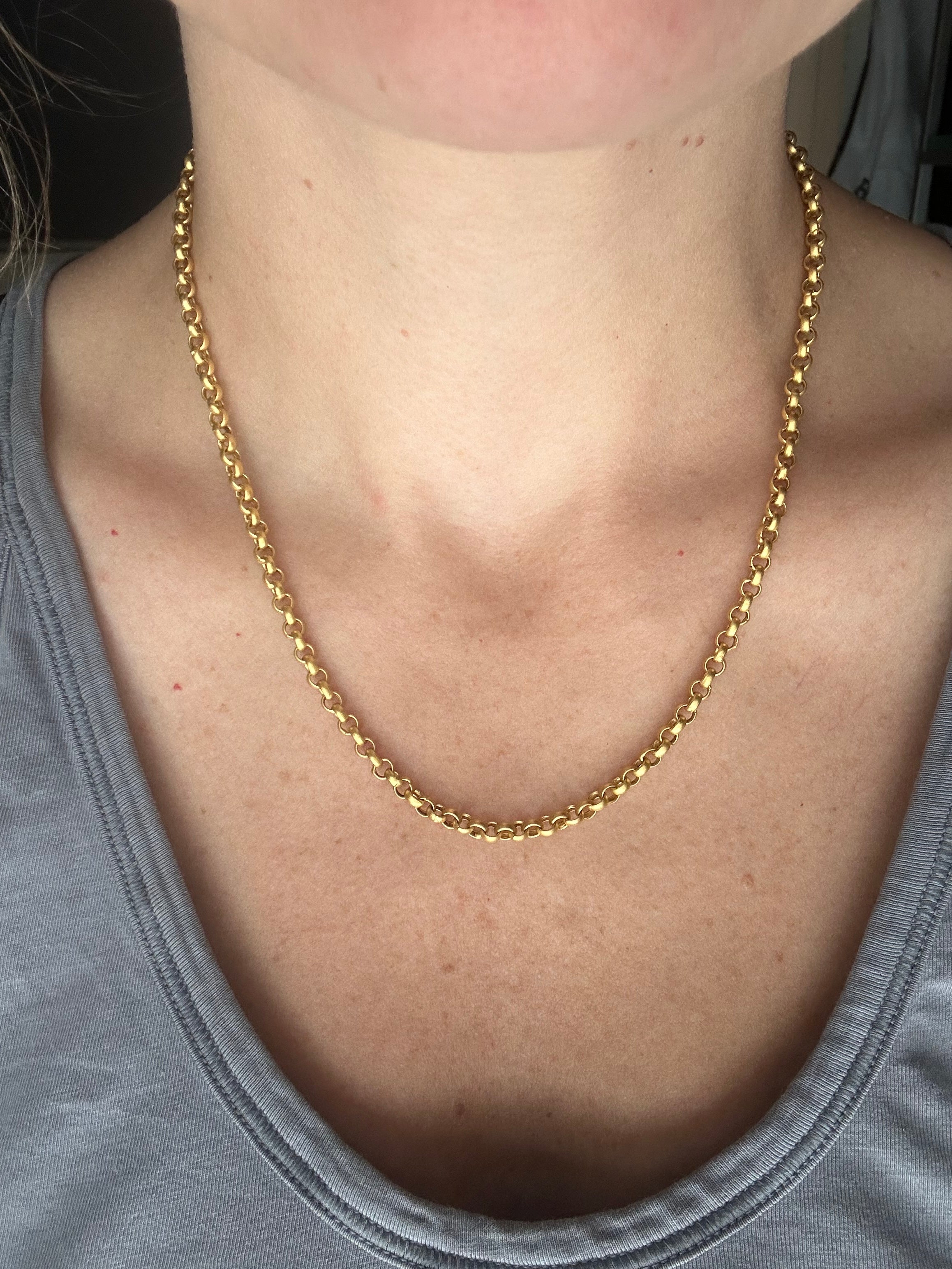 matte finish rolo chain