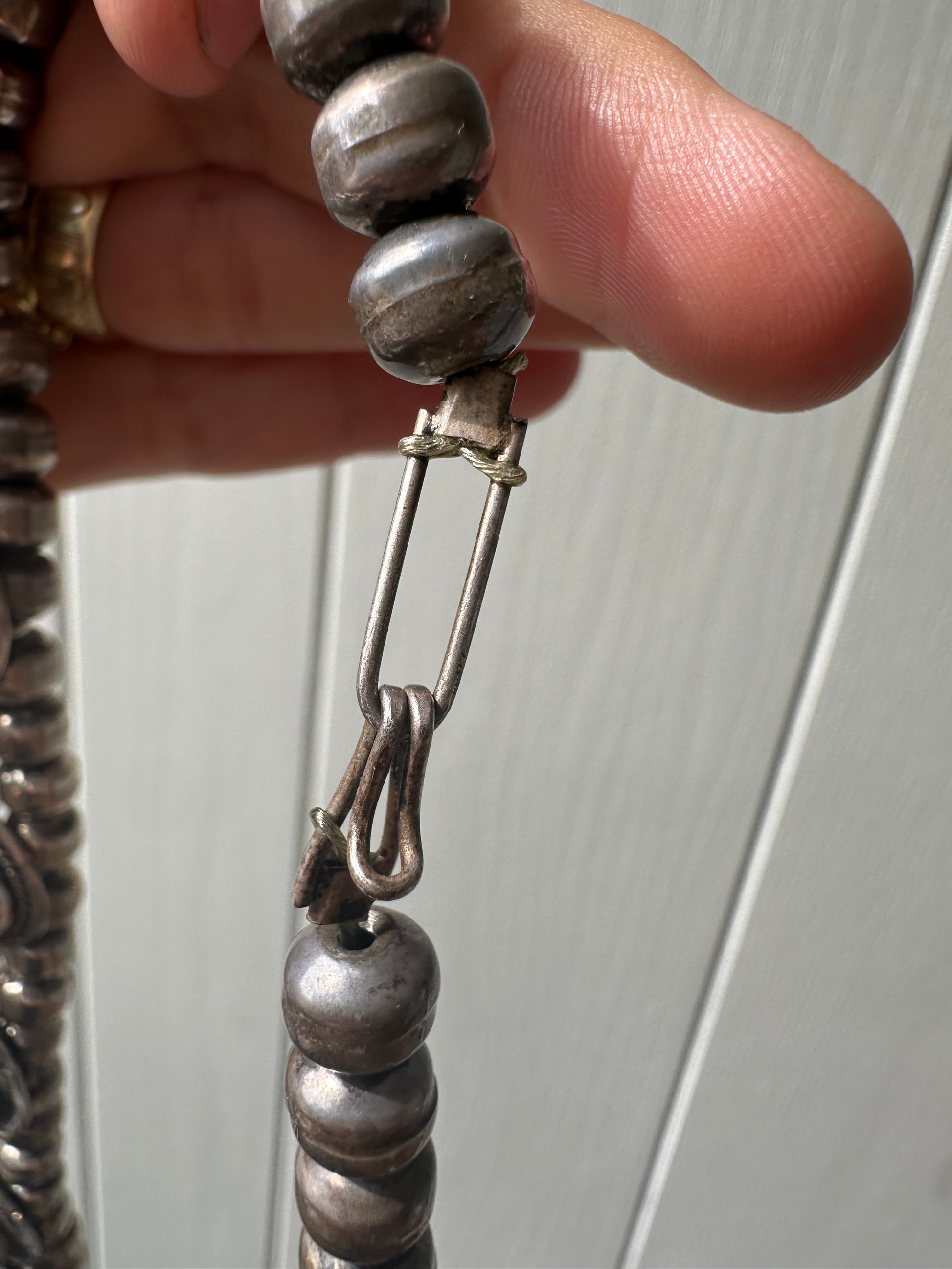 Sterling silver and turquoise vintage squash blossom