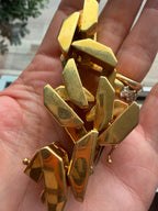 chunky blocky 18k gold bracelet