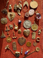 plethora of vintage gold charms