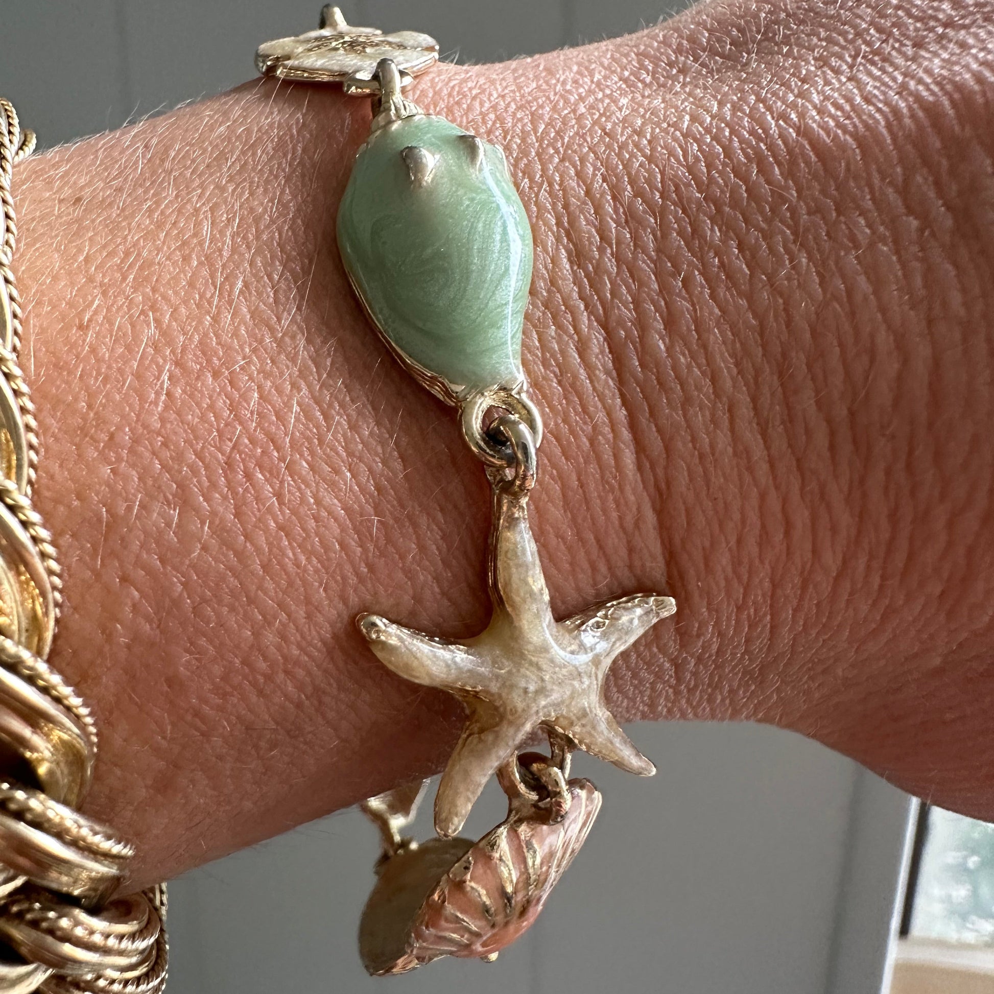 Vintage enamel beach bracelet