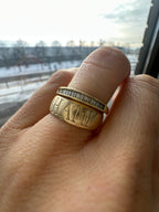 baguette diamond stacking band