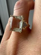 5.2carats aquamarine and diamond ring