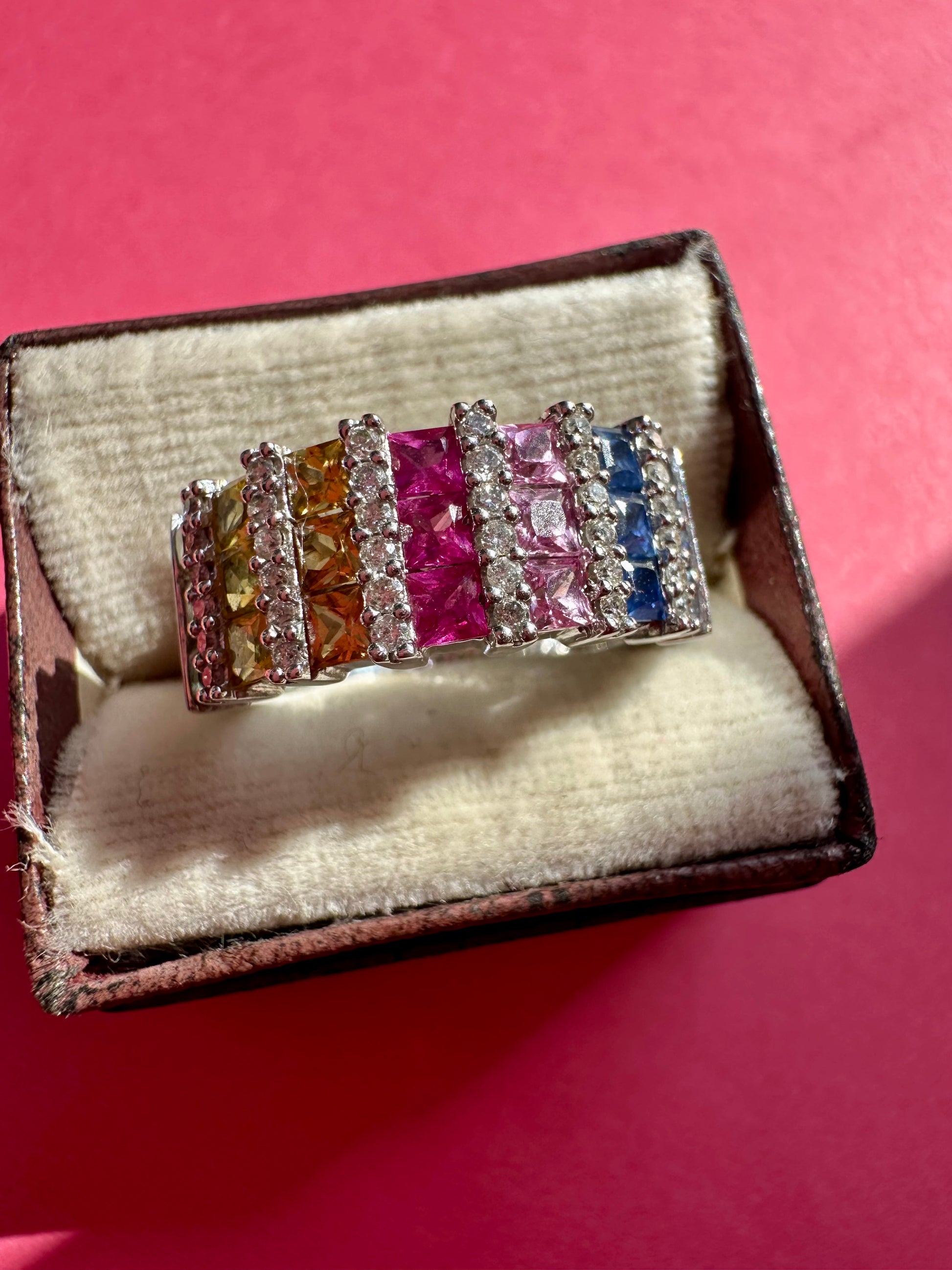 rainbow sapphires and white gold by Effy