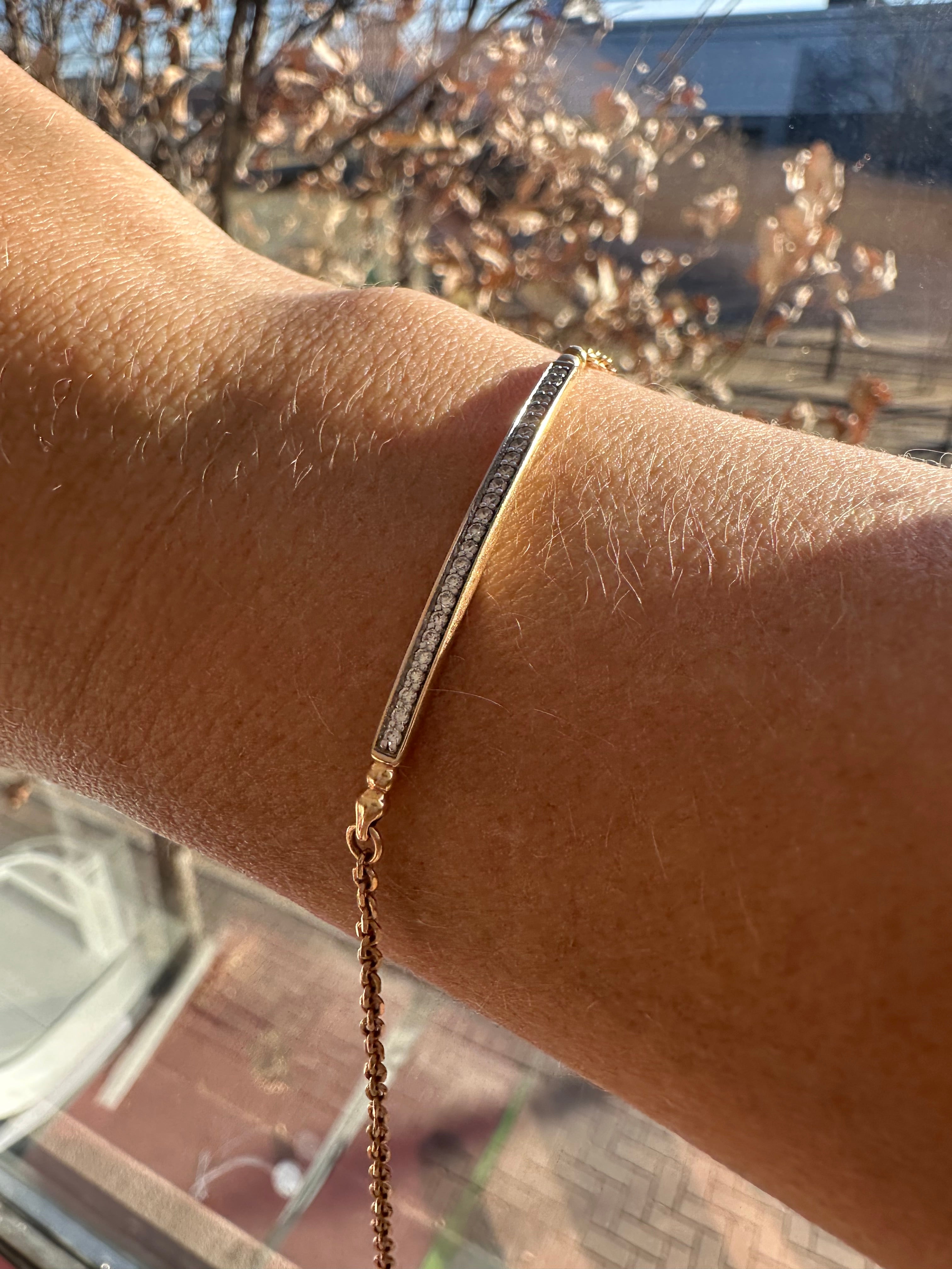 diamond bar bracelet