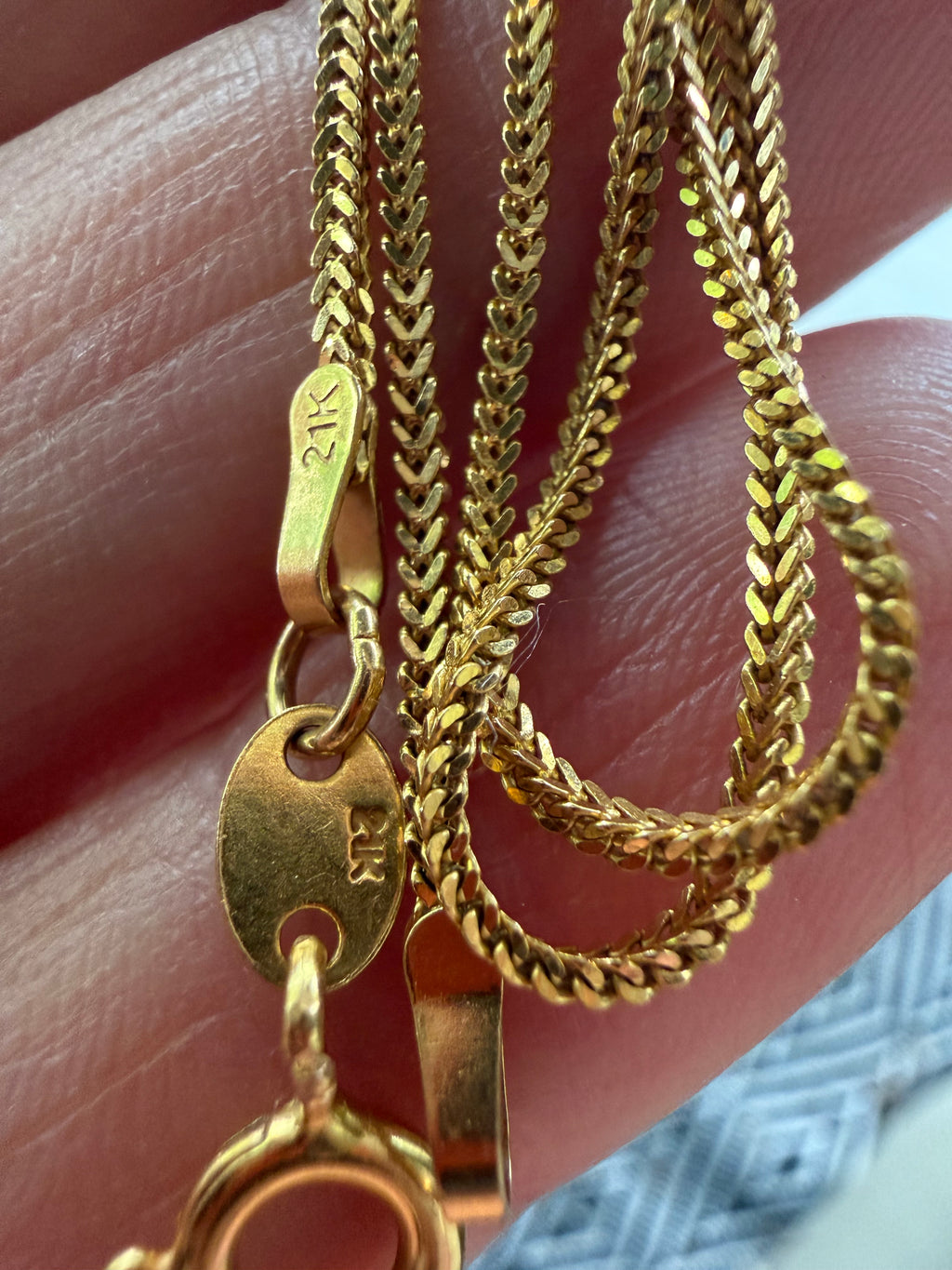 21.75” Franco chain 21k gold