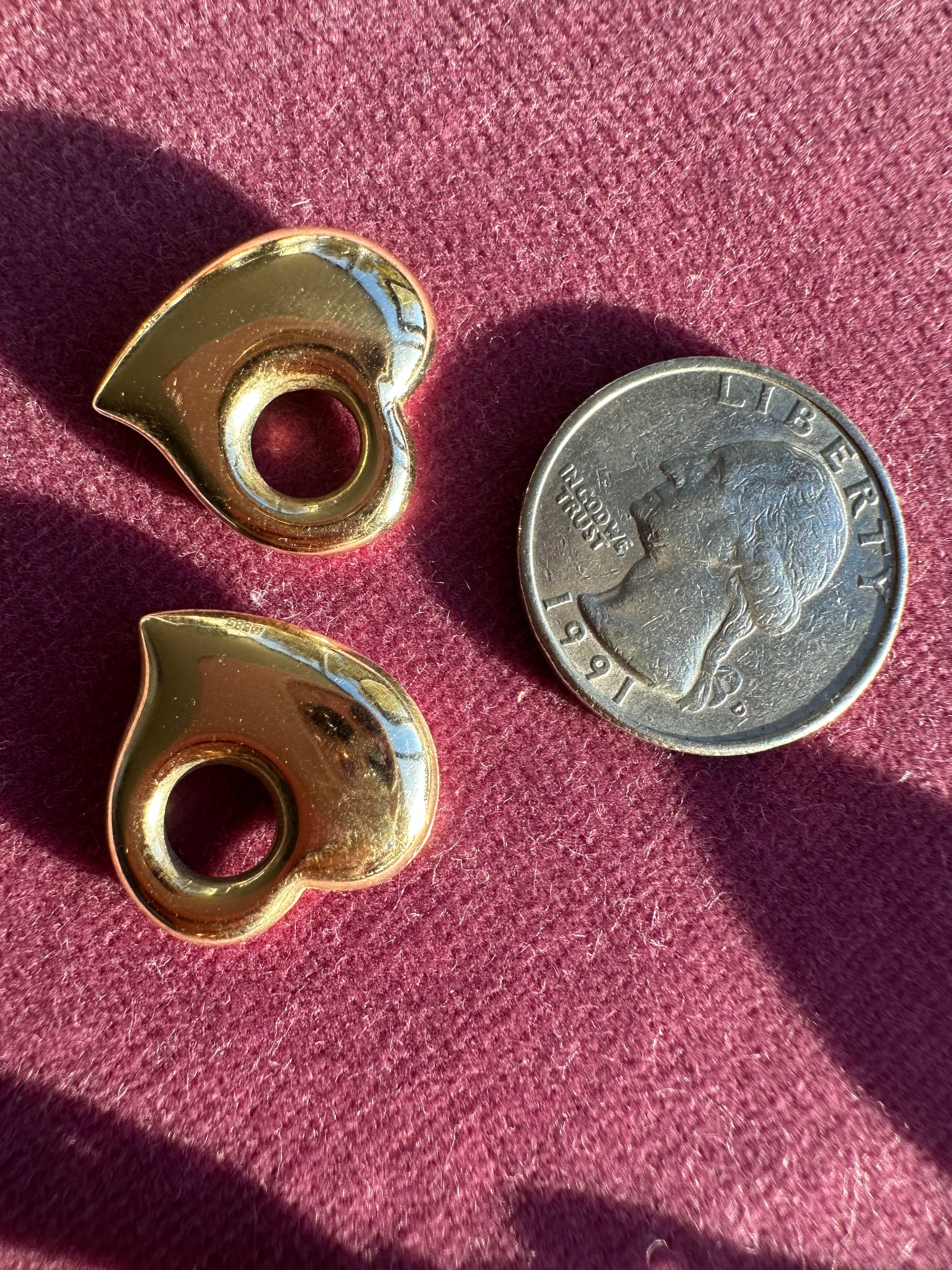 puffy heart hoop charms