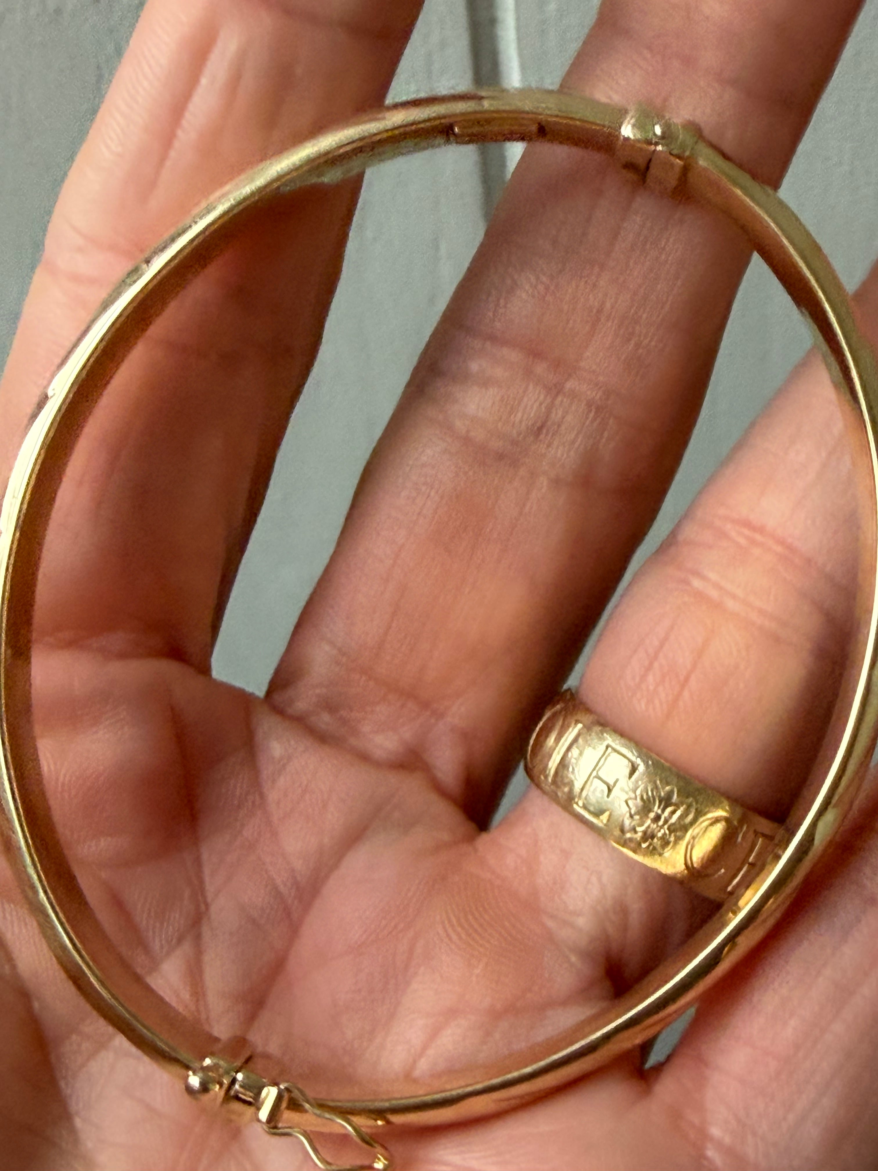 collection of 14k bangles