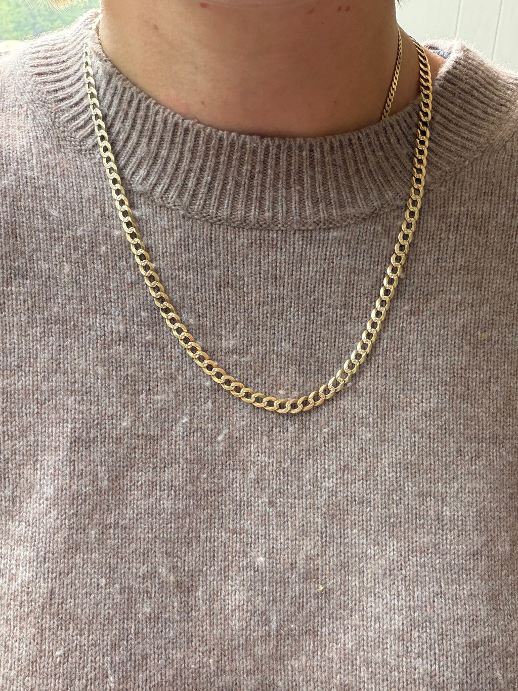 22.5" stamped link 10k curb chain