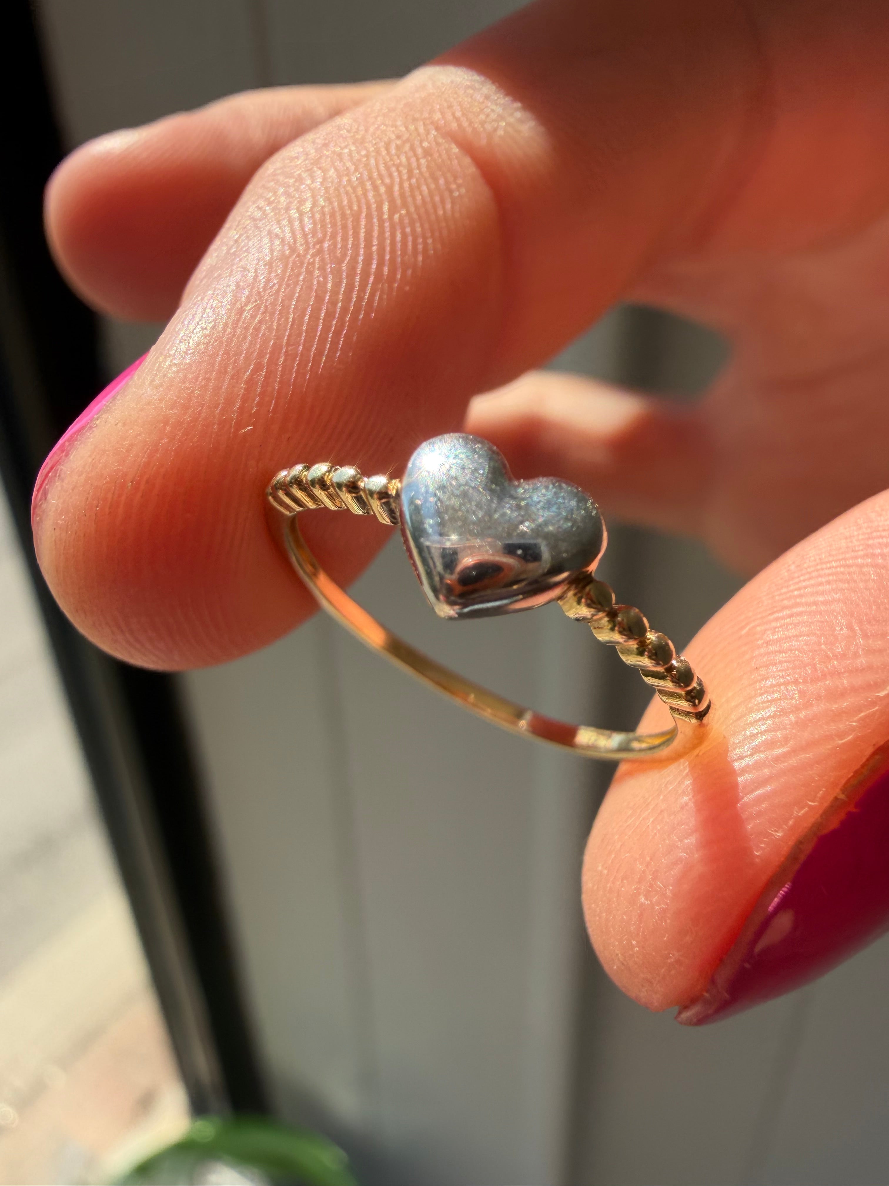 puffy heart and bead style band