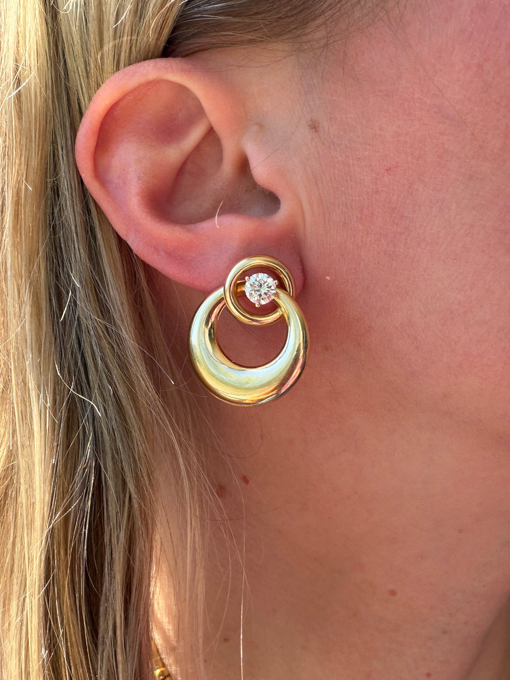 double circle earring jackets