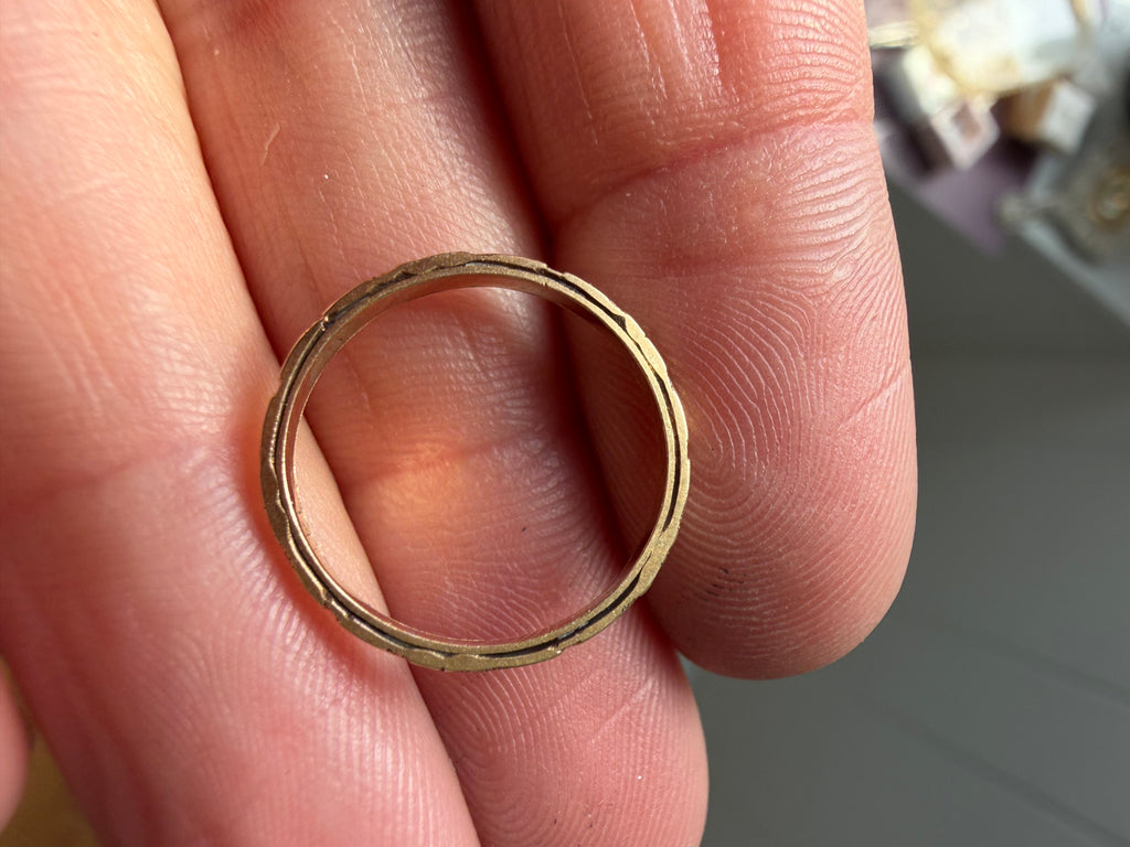 antique floral engraved band