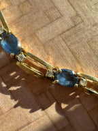 sapphire and diamond tennis bracelet
